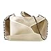 b.m.c BMC Womens Alloy Metal Abstract Stone Cut Hardcase Fashion Clutch Chain Handbag