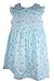 Laura Ashley Baby Girls Baby Blue/Pink Floral Print Smocked Sundress-24 Months
