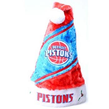 Detroit Pistons NBA Colorblock Himo Plush Santa Hat (Quantity of 1)