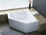 BERNSTEIN Acryl Badewanne Eckwanne 150×150 + Rahmen + Ab + Überlauf 1501