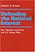Book Defending the National Interest