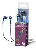 Maxell Couleur Series Stereo Ear Buds with Multi-Size Soft silicone Ear Tips Silver/Blue