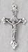 Small Crucifix - Fleur De Lis - Pendant - 1 and 3/4in. Height - IMPORTED FROM ITALY