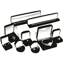 9 Pc Black Earring Ring Bracelet Necklace Gift Boxes