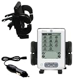 Gomadic for the PalmOne Palm Zire 21 - PalmOne Zire 21 Auto Vent Holder with Car Charger - Uses Gomadic TipExchange