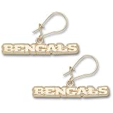 LogoArt Cincinnati Bengals 24kt Gold Dangle Earings
