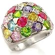 Women's Multi Color Cubic Zirconia Ring, 7X150, Size: 5-10