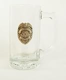 Police Badge 13 ounce Sport Tankard with Pewter Emblem