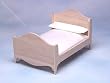 Dollhouse Miniature Unfinished Furniture - Bed