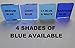 FortySevenGems 100 Pieces Stained Glass Mosaic Tiles 1/2-Inch Medium Blue Glass Textured