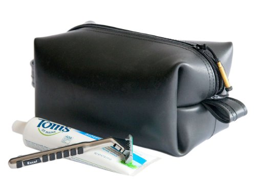 Alchemy Goods Elliot Travel Kit, Made from Recycled Truck Tubes, Black