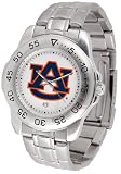 Auburn Tigers Suntime Mens Sports Watch w/ Steel Band - NCAA College Athletics