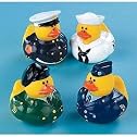 One Dozen (12) Armed Forces Rubber Duck Party Favors