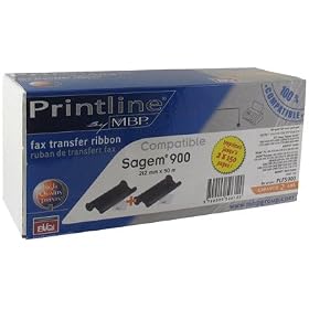 Ruban Transfert Thermique Compatible Sagem Ttr900 - Pack De 2