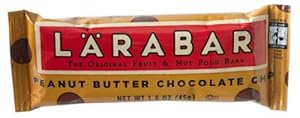 LARABAR Fruit & Nut Food Bar, Peanut Butter Chocolate Chip, Gluten Free 1.6 oz Bars (Pack of 16)