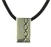 Silver Gents Oblong Patterned Pendant 20