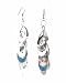 Earrings - E371 - Sequin Pucci Style Dangle ~ Silver Tone