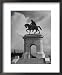 Arched Monument with Equestrian Statue of Sam Houston Framed Art Poster Print by Alfr...