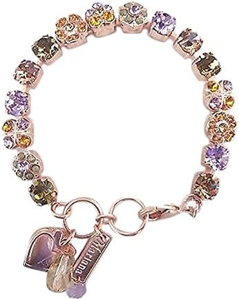 Mariana Violet with Topaz and Olivine 1021 Swarovski Rose Gold 7-8 Bracelet