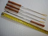 Kitchen - fondue forks spare set COLOUR CODED [set of 4] colour coded ends