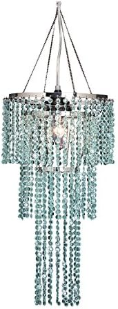 ZAPPOBZ HLL1103 Jeweled Tiered Chandelier, Mint Green