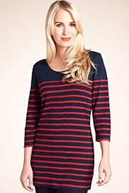 Petite Colour Block Striped Tunic