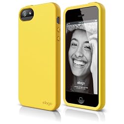 elago S5 Flex Case for iPhone 5 + HD Professional Extreme Clear film included - Full Retail Packaging - Sport Yellow