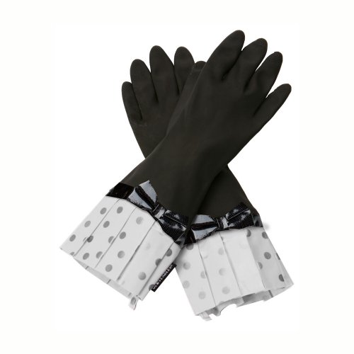Gloveables Rubber Gloves -Citrus/Orange Lace