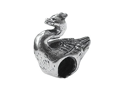 Zable(tm) Sterling Silver Swan Bead / Charm