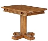 Pedestal Dining Table in Oak Finish