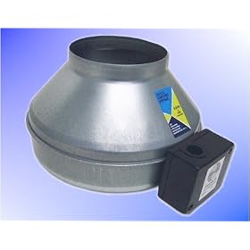Fantech Inline Centrifugal Fan - Galvanized Steel - 502 CFM