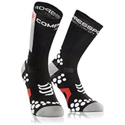 Compressport Racing Socks V2.1 Bike Hi Calzino Bici da Gara e Allenamento, Nero (Black/White), T3
