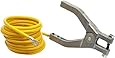 Justrite 08497 10' Long Insulated Grounding Wire With Hand Clamp And 1-4'' Terminal