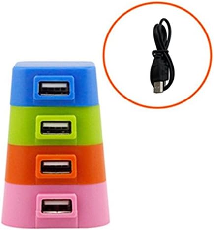 USB Hub,4-Port USB 2.0 Data Hub,Tikono Charging Hub,Power Adapter,High Speed Power Hub Station for iPhone Android Samsung Smart phones iPad Tablets, Desktop USB Charger