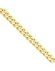 14K Yellow Gold, 8mm Fancy Chain Link Bracelet - 8 Inch