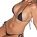 Wild Life Women's Cotton Lace-Up Bikini Low-Waisted Thong Panty Sexy Bra