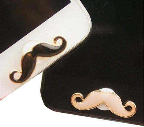 eBADA Cute Beard 2 pack Pink and Black iphone Home Return Keys Buttons Sticker For iPhone 4S iPhone 5 iPod Touch iPad Repair Fix Replace Replacement