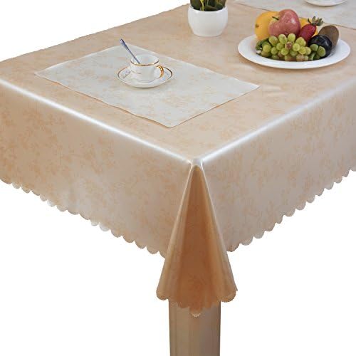 Pucover Easy Care Spillproof Heavy Weight Rectangular Polyurethane Leather Tablecloth (55x70 inch)