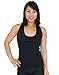 Delfin Spa Women's Heat Maximizing Neoprene Anti Cellulite Underbust Racerback Exercise Tank, Black, Small