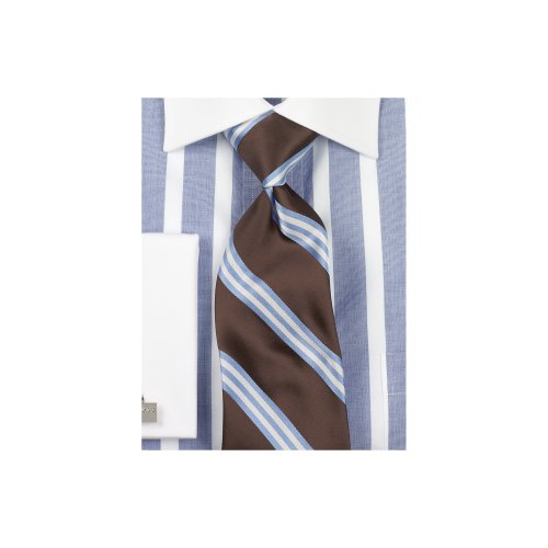Paul Fredrick Satin Repp Stripe Silk Tie