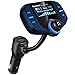 (Upgraded Version) Sumind Car Bluetooth FM Transmitter, Wireless Radio Adapter Hands-Free Kit with 1.7 Inch Display, QC3.0 and Smart 2.4A USB Ports, AUX Input/Output, TF Card Mp3 Player(Blue)