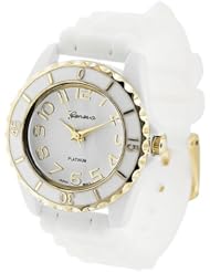 GP Designs Womens White Gold Silicone Watch