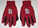 ST. LOUIS CARDINALS Pair of Team Logo & Colors Sports UTILITY GLOVES (with No-Slip PVC Grip)