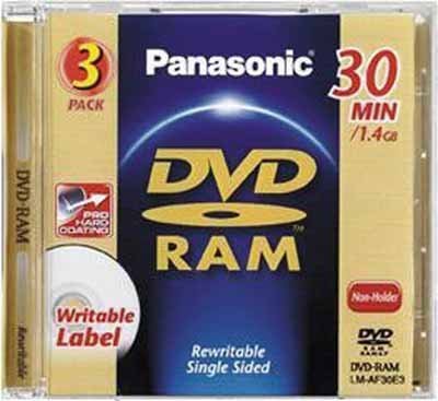 Childrens Toyshop  Electronics : Panasonic DVD Ram 1.4gb 8cm camcorder discs 3 disc pack