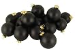 Club Pack of 36 Matte Black Glass Ball Christmas Ornaments 2.5"
