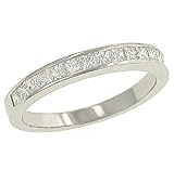 15 Stone Channel Set Princess Cut Diamond Band .56cttw