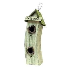 Wood Double Hole Birdhouse by 