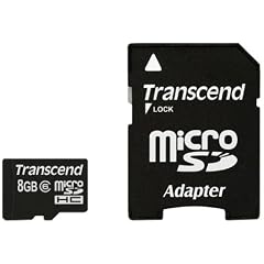 Transcend Hi-Speed Micro SDHC 8GB Class 6 Speicherkarte mit SD Adapter [Amazon Frustfreie Verpackung]