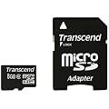 Transcend - Tarjeta de memoria Micro SDHC 8 GB con adaptador SD alta velocidad clase 6