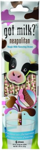Neapolitan Magic Milk Straw, 6-pack